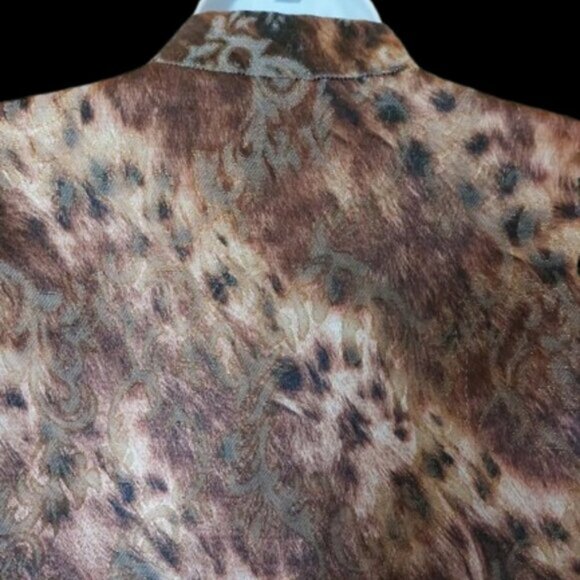 Unique Vintage Double Breasted Gold Jacket Blazer Size Large - Picture 4 of 6